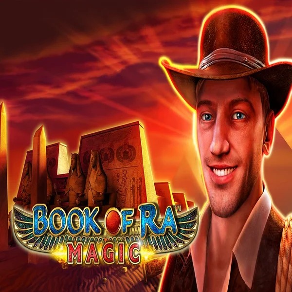 Book of Ra Magic casino game by Greentube – featured logo at Frumzi Casino