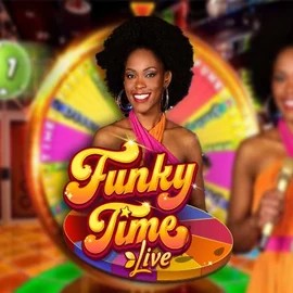 Official Live Casino logo: Funky Time by Evolution at Frumzi Casino