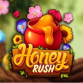 Honey Rush slot logo by Play’n GO at Frumzi Casino