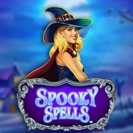 Spooky Spells slot logo by Novomatic at Frumzi Casino