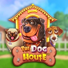The Dog House slot logo by Pragmatic Play at Frumzi Casino